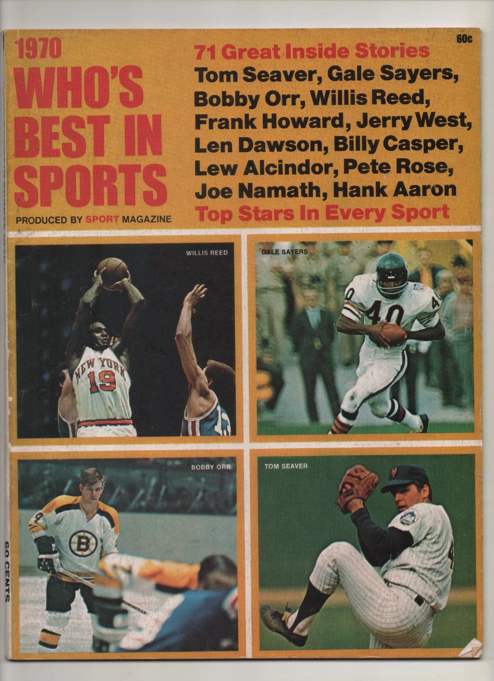 [1 of 1 ] 1970 Who's Best In Sports Produced By Sport Magazine "71 Great Inside Stories: Lew Alcindor" From The Personal Collection of Kareem Abdul Jabbar