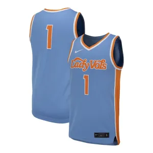 #1 T.Volunteers Unisex Team Replica Basketball Jersey - Light Blue College Jerseys