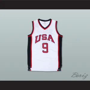1984 Michael Jordan 9 USA Team Home Basketball Jersey