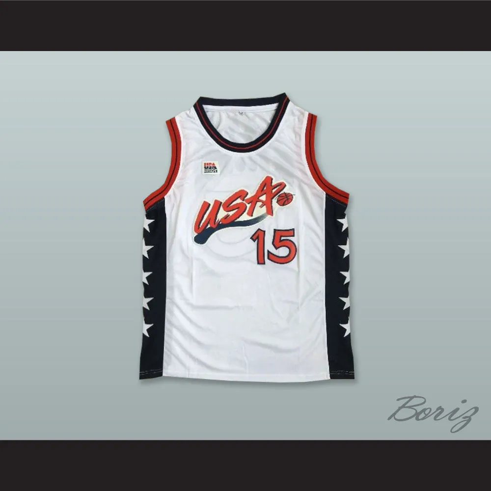 1996 Hakeem Olajuwon 15 USA Team Home Basketball Jersey