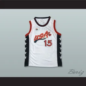 1996 Hakeem Olajuwon 15 USA Team Home Basketball Jersey