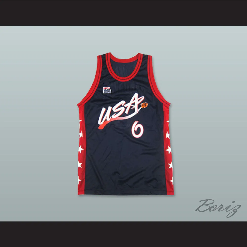 1996 Penny Hardaway 6 USA Team Away Basketball Jersey