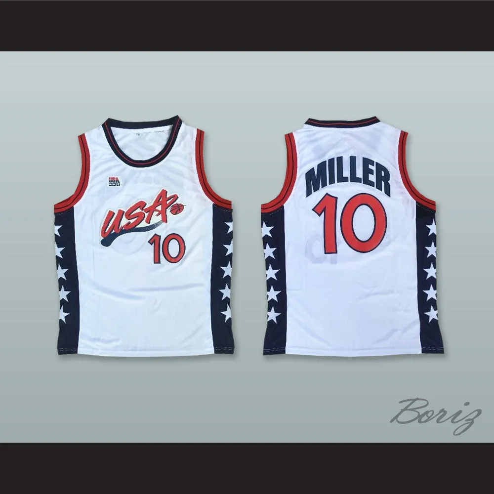 1996 Reggie Miller 10 USA Team Home Basketball Jersey