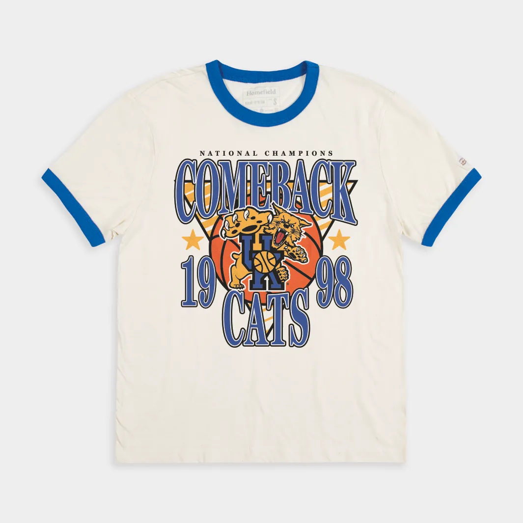 1997-98 Kentucky Basketball "Comeback Cats" Ringer Tee