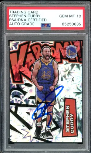 2021-22 Panini Kaboom! #3 Stephen Curry On Card PSA/DNA Auto GEM MINT 10