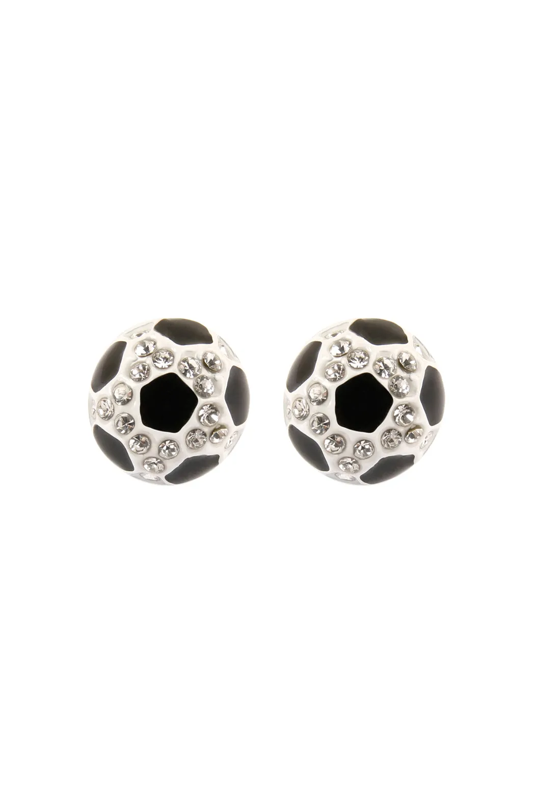 25898 -  SOCCER BALL CHARM STUD EARRINGS