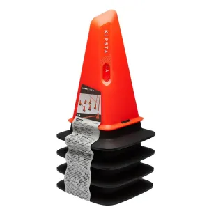30cm Weighted Training Cones 4-Pack Modular - Orange