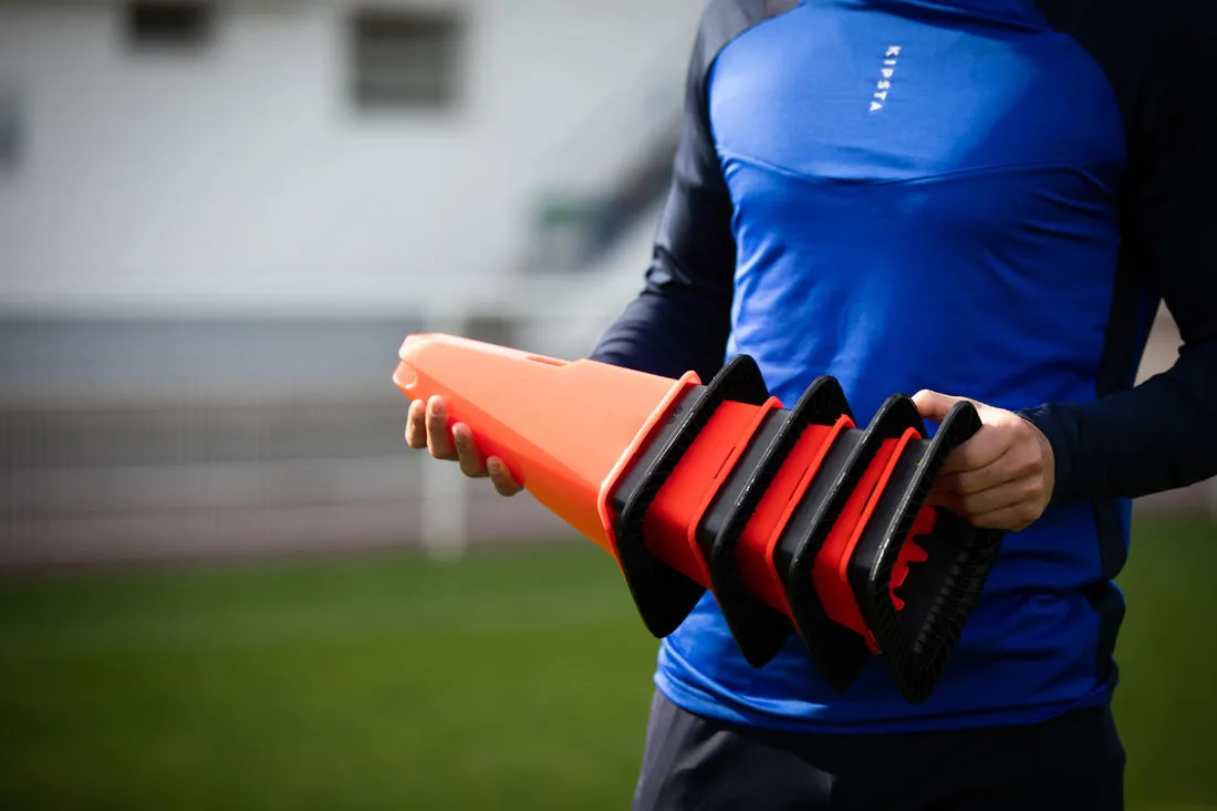 30cm Weighted Training Cones 4-Pack Modular - Orange