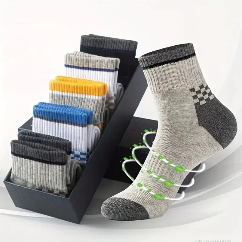 5 Pairs of Breathable Sports Socks for Men