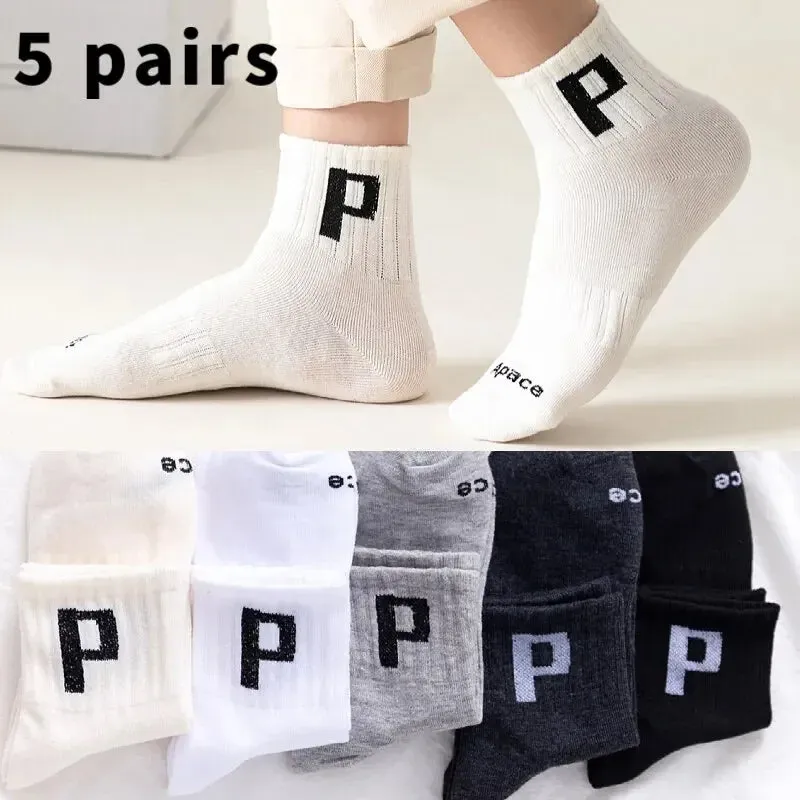 5 Pairs of Breathable Sports Socks for Men