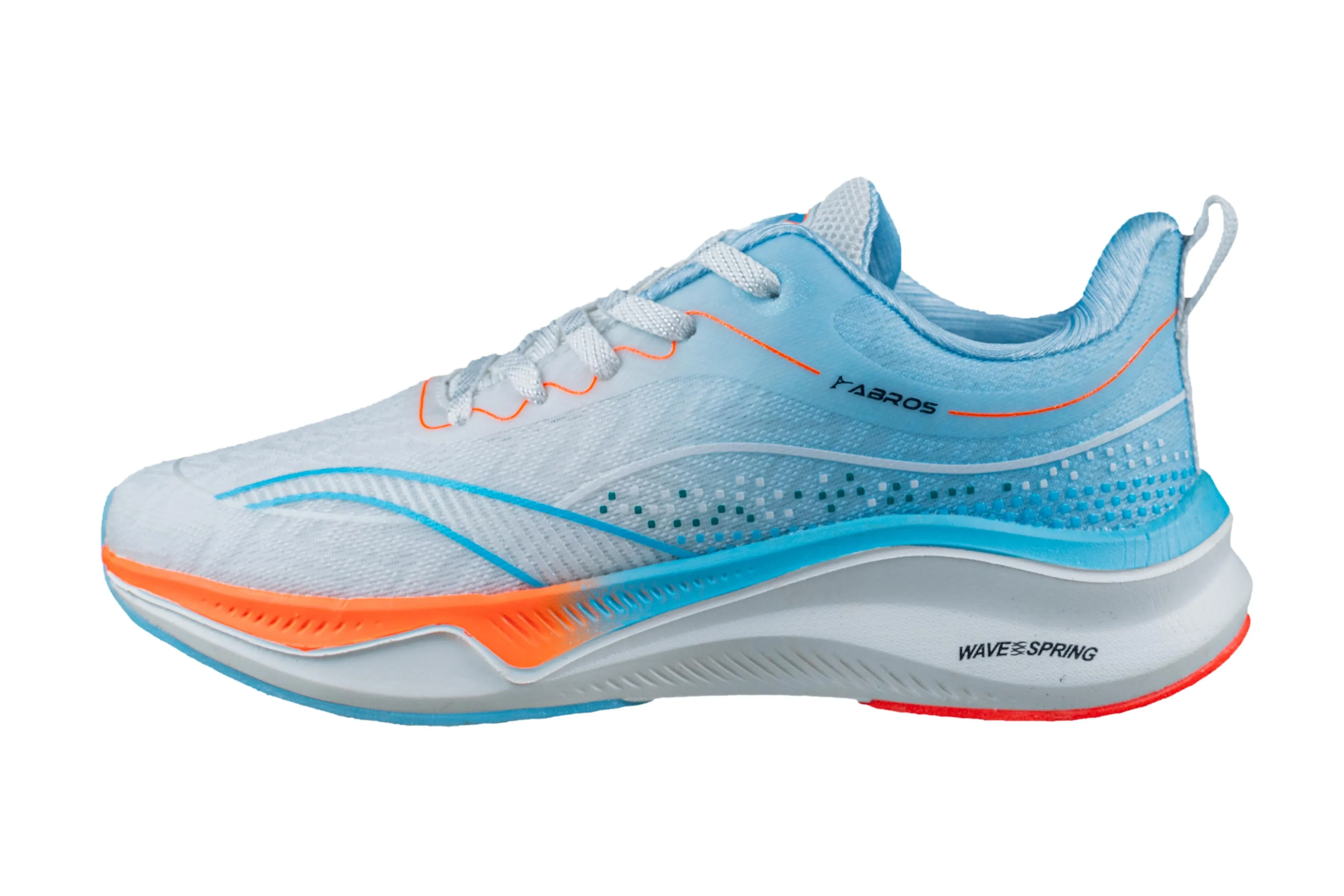 Abros Gents Off White / Cool Blue Sports Shoe