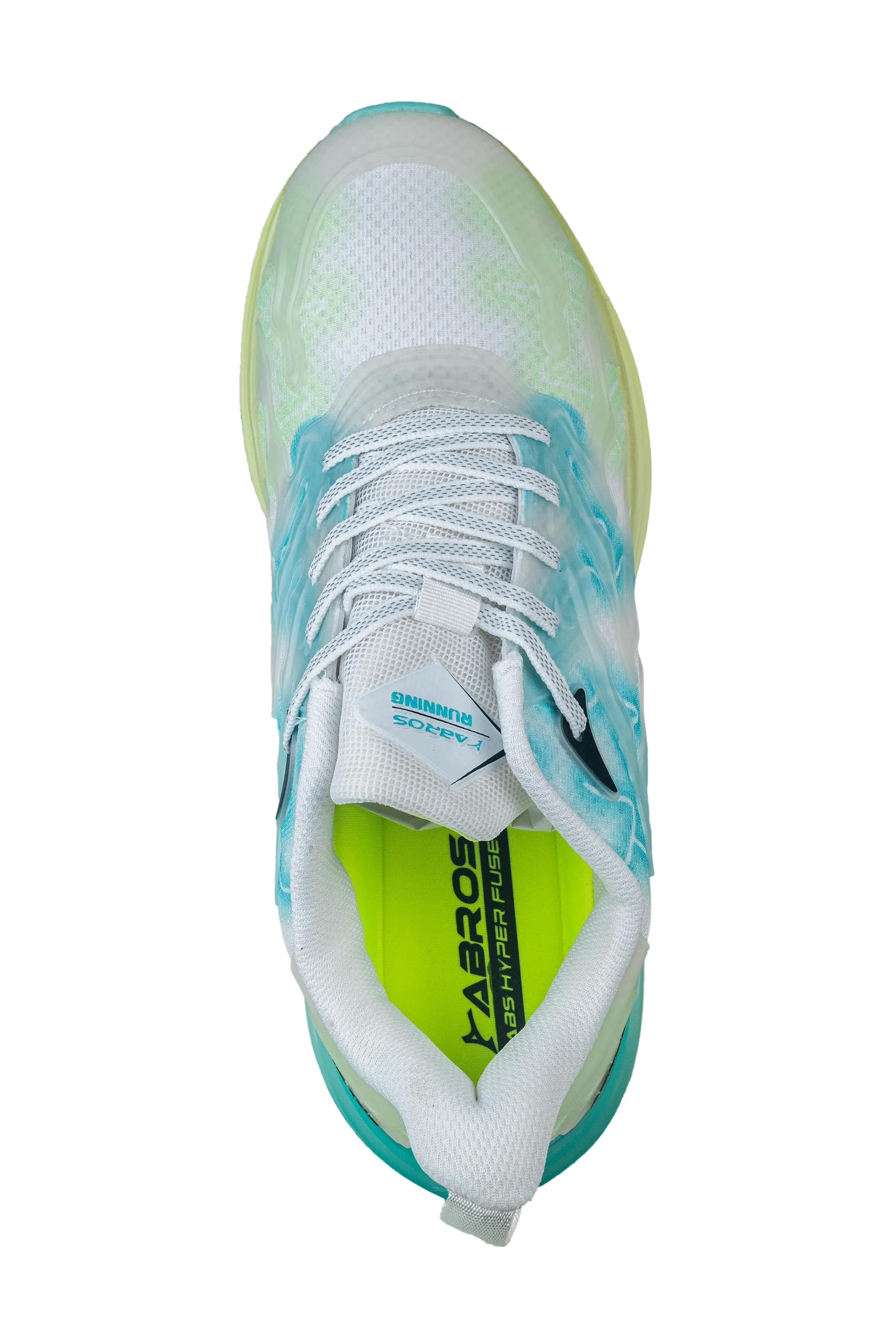 Abros Gents White / Sea Green Sports Shoe