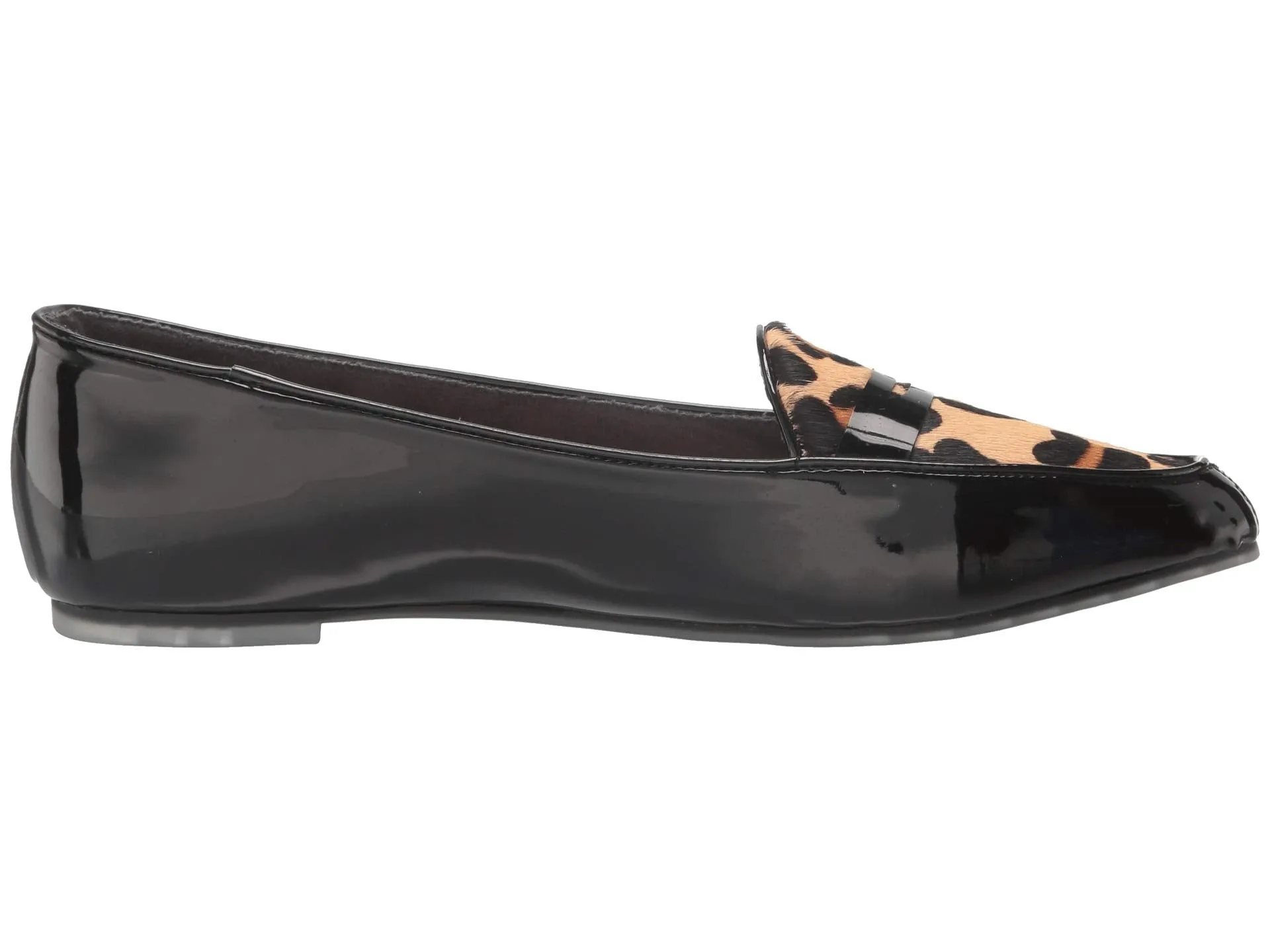 Addie Black Patent Jaguar Calf Hair Me Too Loafers