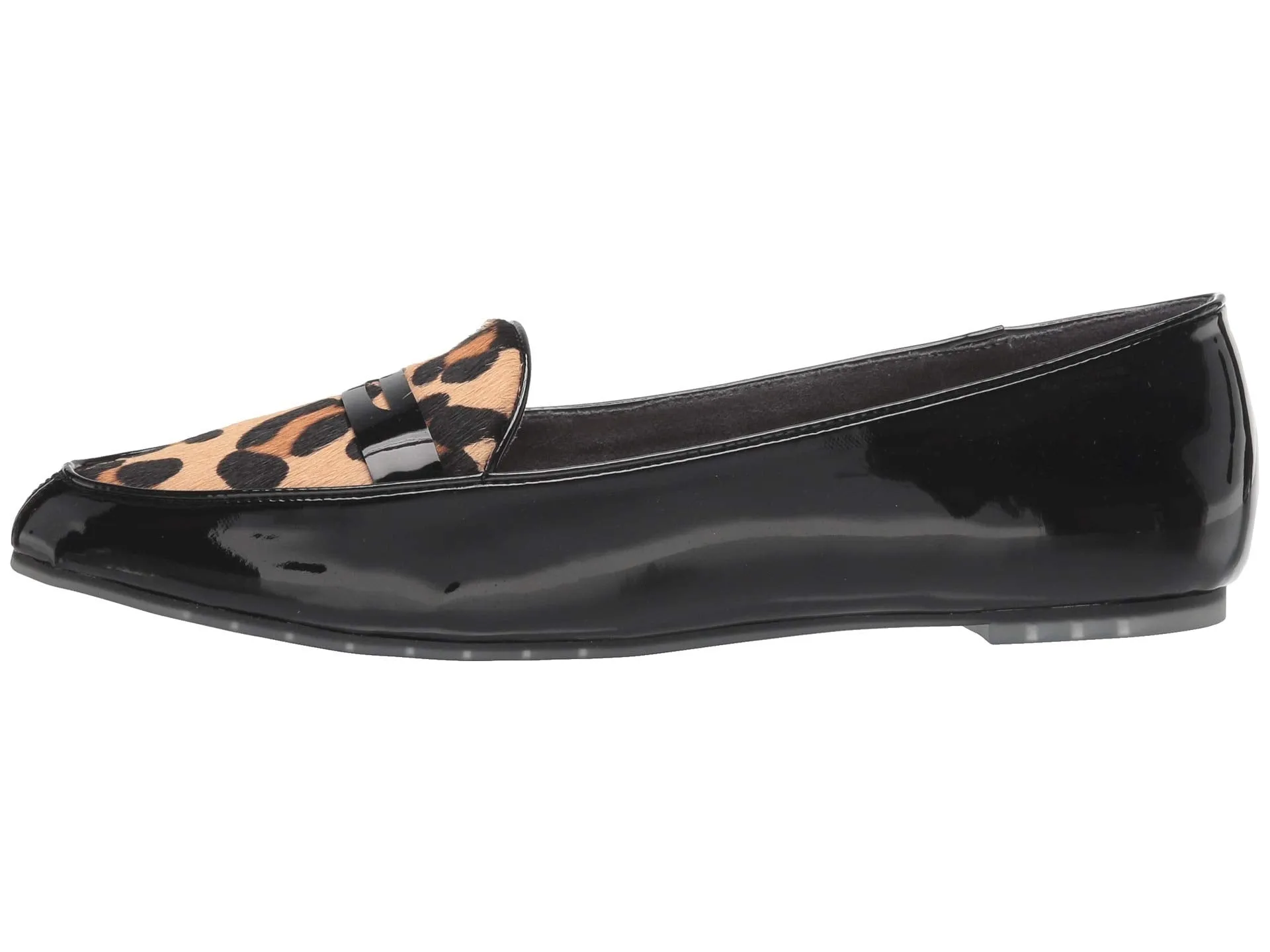 Addie Black Patent Jaguar Calf Hair Me Too Loafers