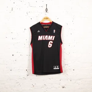 Adidas Miami Heat James Basketball Jersey - Black - M
