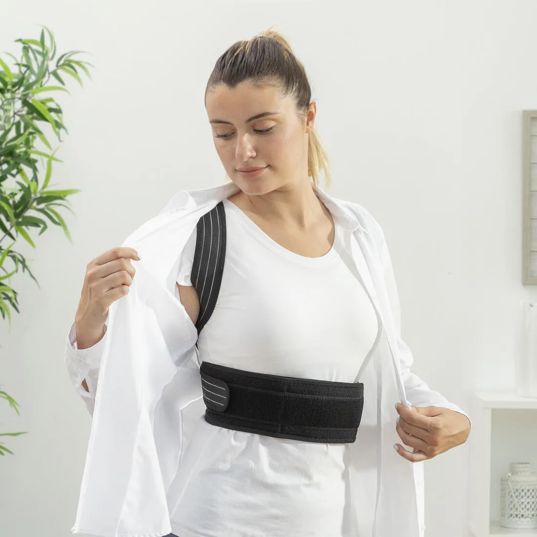 Adult Lumbar Belt / Posture Corrector - Black