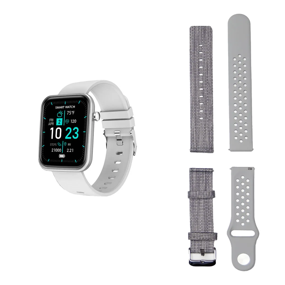 Advanced Smartwatch With Three Bands And Wellness   Activity Tracker by VistaShops