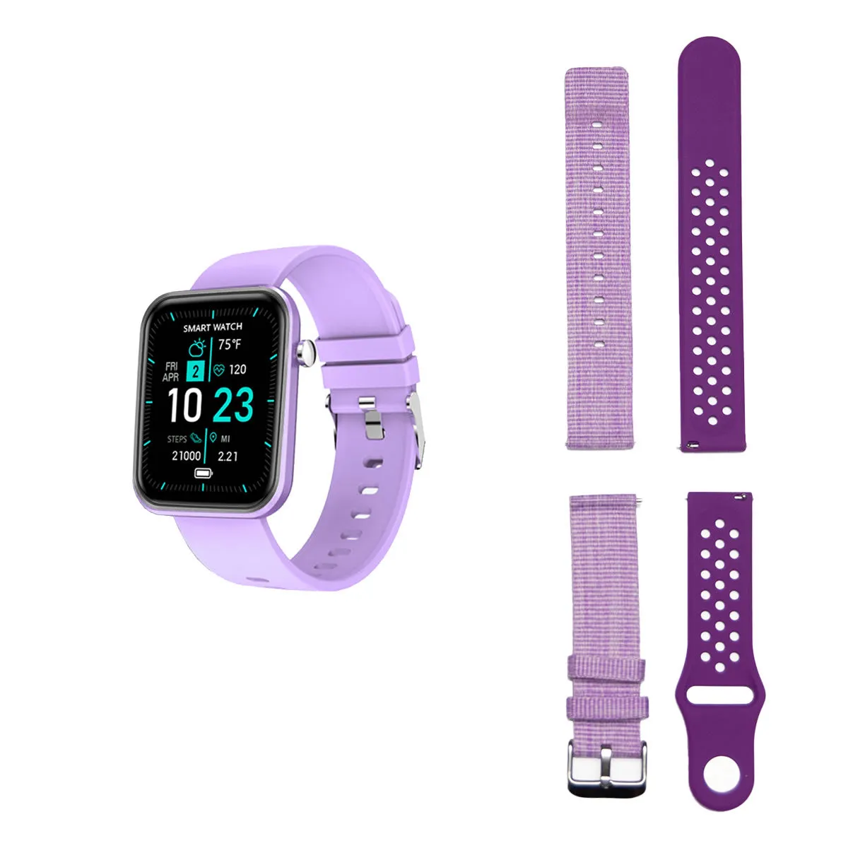 Advanced Smartwatch With Three Bands And Wellness   Activity Tracker by VistaShops