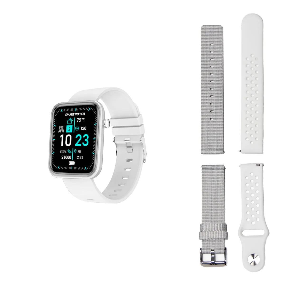 Advanced Smartwatch With Three Bands And Wellness   Activity Tracker by VistaShops