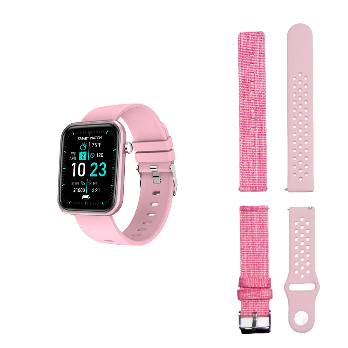 Advanced Smartwatch With Three Bands And Wellness   Activity Tracker by VistaShops