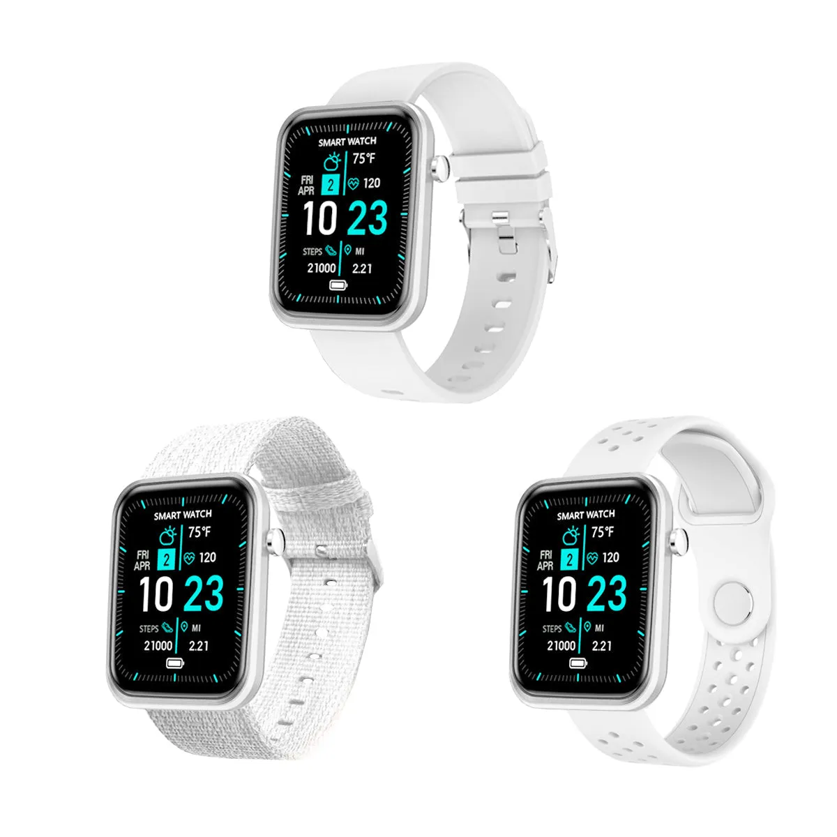 Advanced Smartwatch With Three Bands And Wellness   Activity Tracker by VistaShops