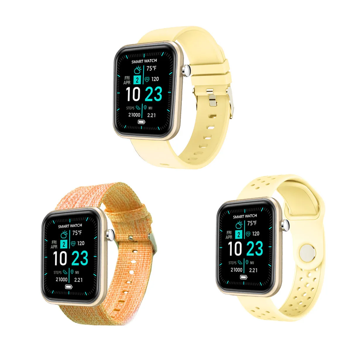 Advanced Smartwatch With Three Bands And Wellness   Activity Tracker by VistaShops