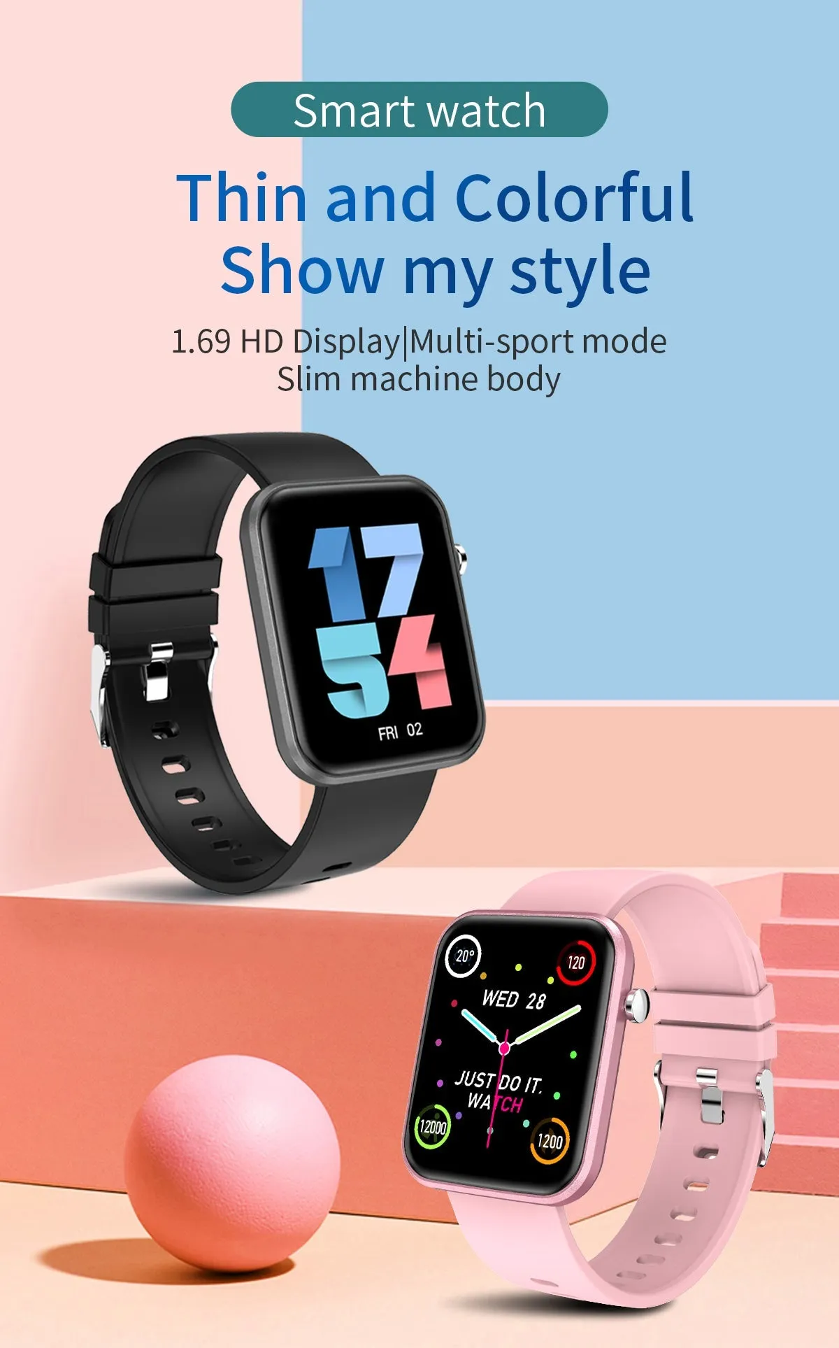 Advanced Smartwatch With Three Bands And Wellness   Activity Tracker by VistaShops