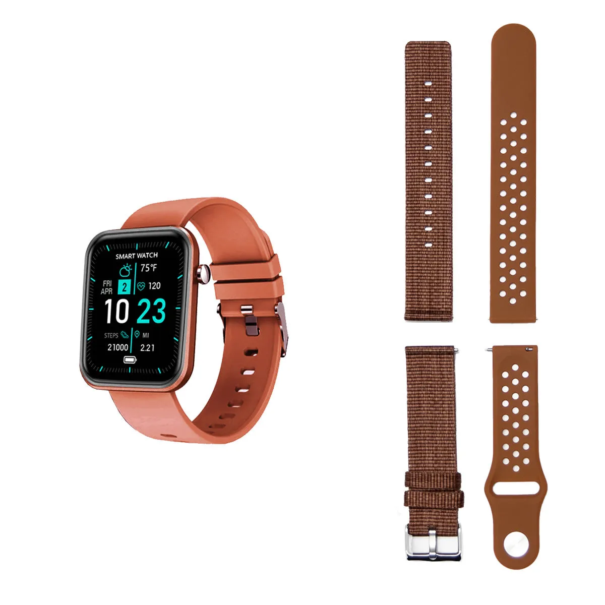 Advanced Smartwatch With Three Bands And Wellness   Activity Tracker by VistaShops