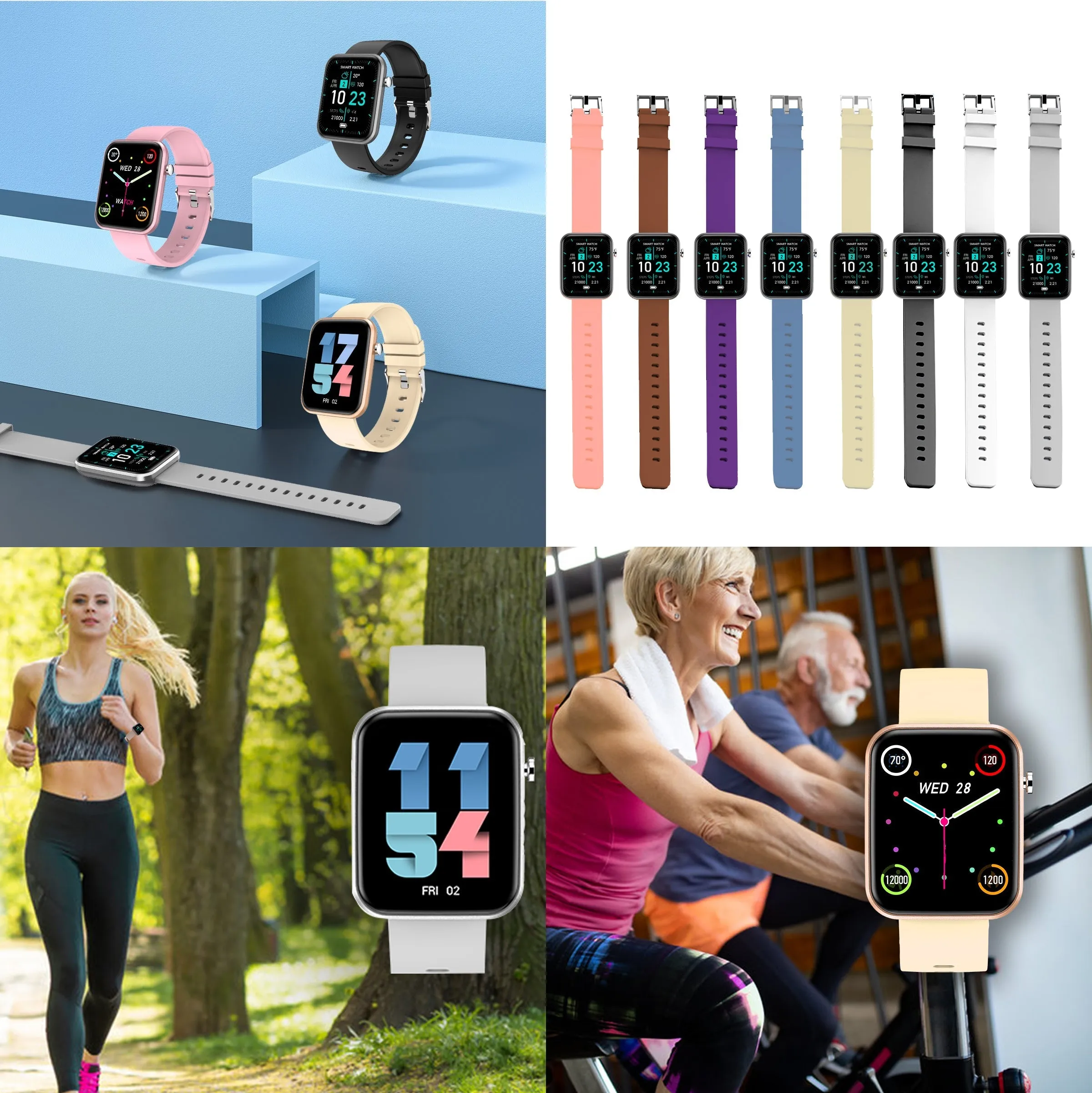 Advanced Smartwatch With Three Bands And Wellness   Activity Tracker by VistaShops