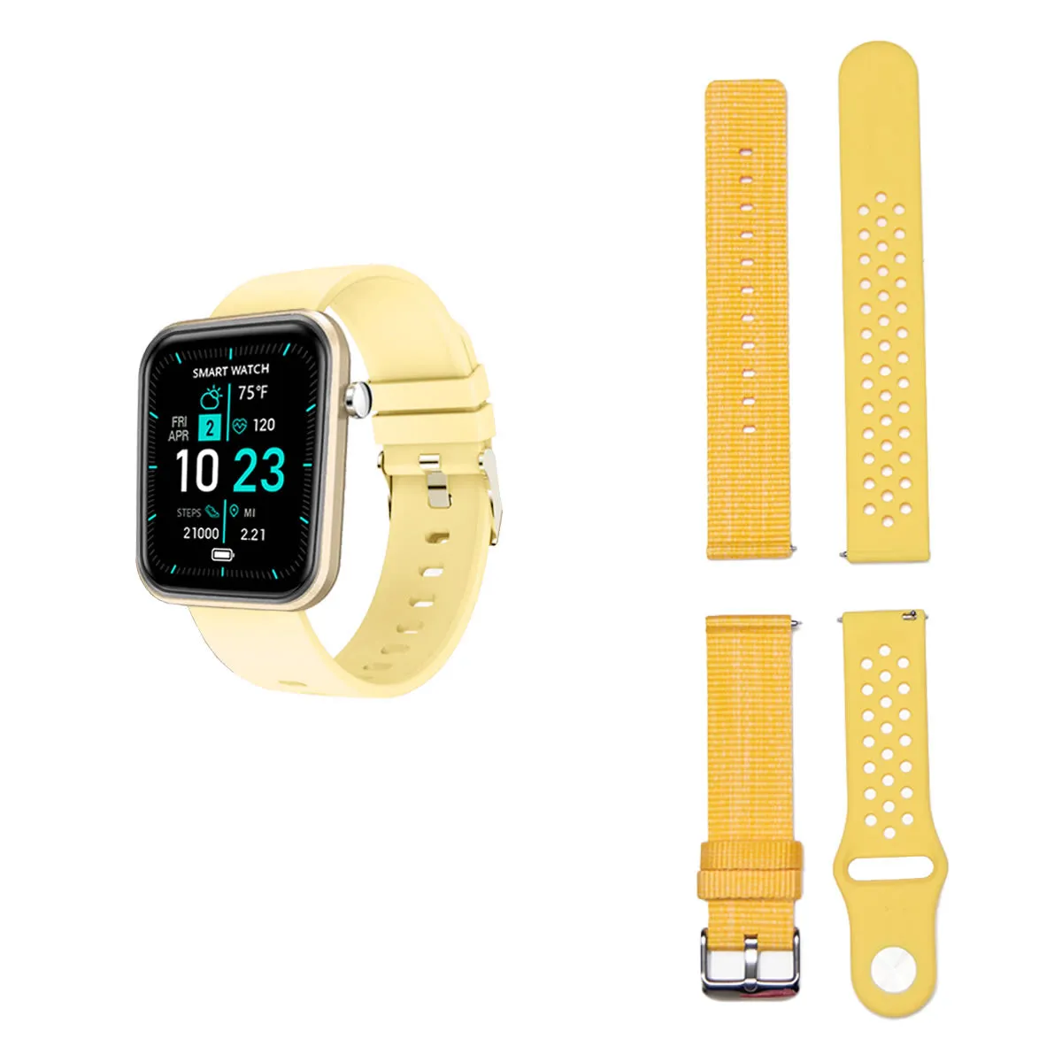 Advanced Smartwatch With Three Bands And Wellness   Activity Tracker by VistaShops