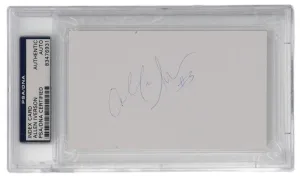 Allen Iverson Philadelphia 76ers RARE EARLY Signed Slabbed Index Card PSA/DNA