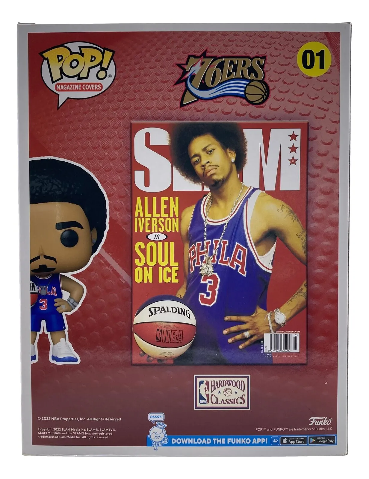 Allen Iverson Signed Philadelphia 76ers Slam Magazine Cover Funko Pop JSA ITP