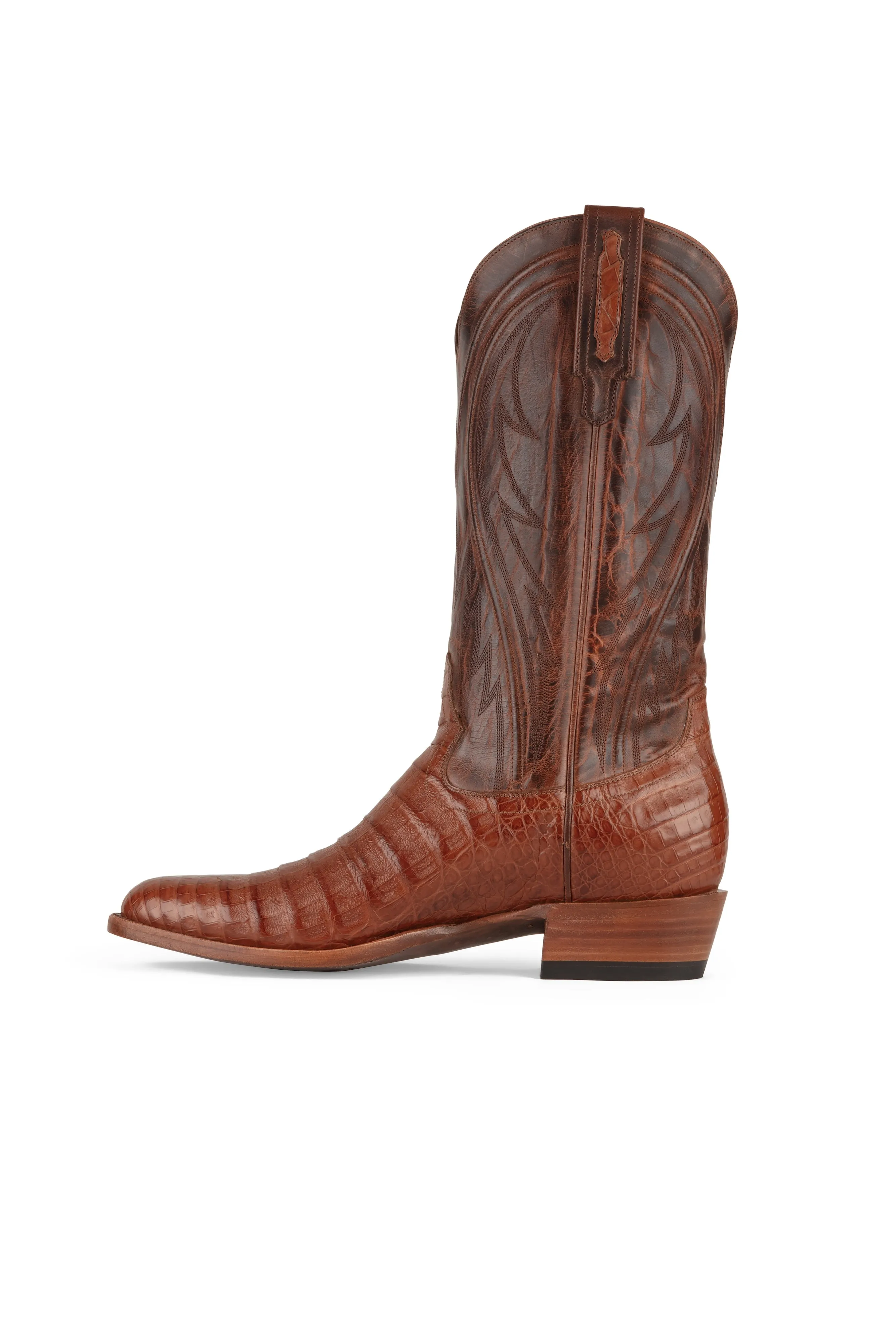 Allens Brand - James - Round Toe - Cognac Caiman
