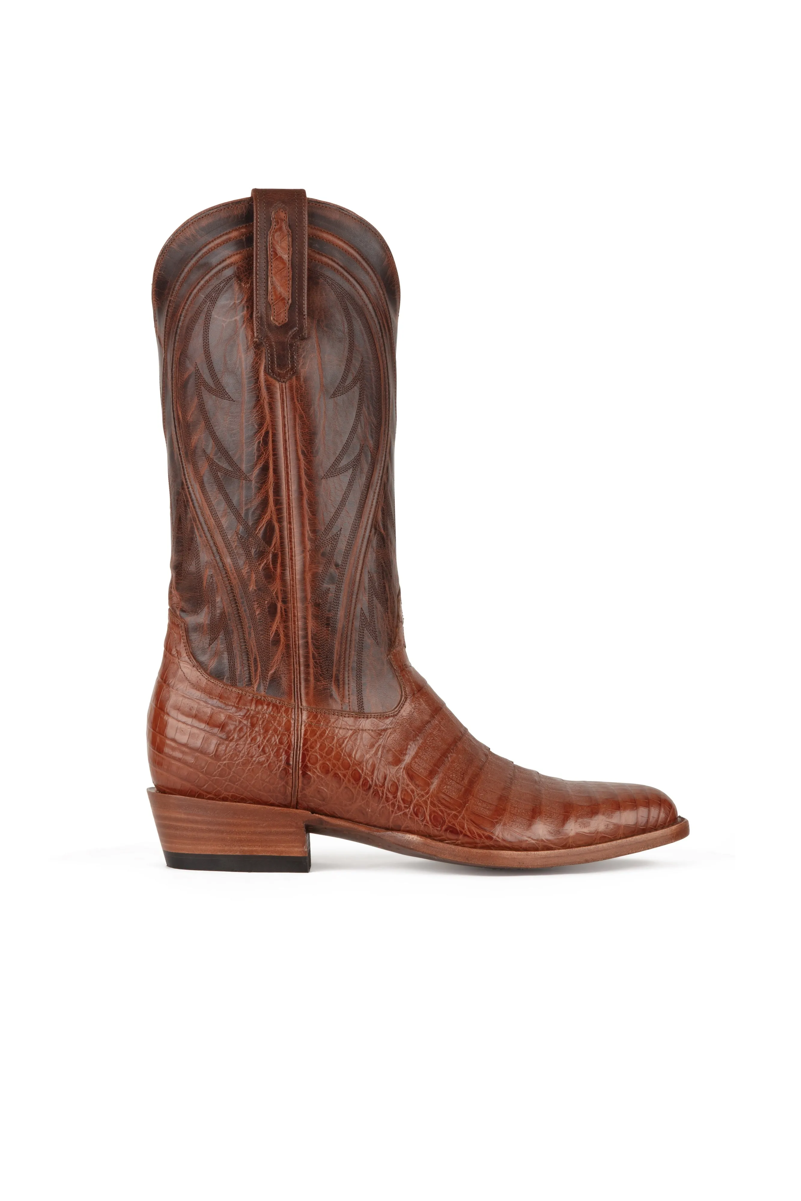 Allens Brand - James - Round Toe - Cognac Caiman