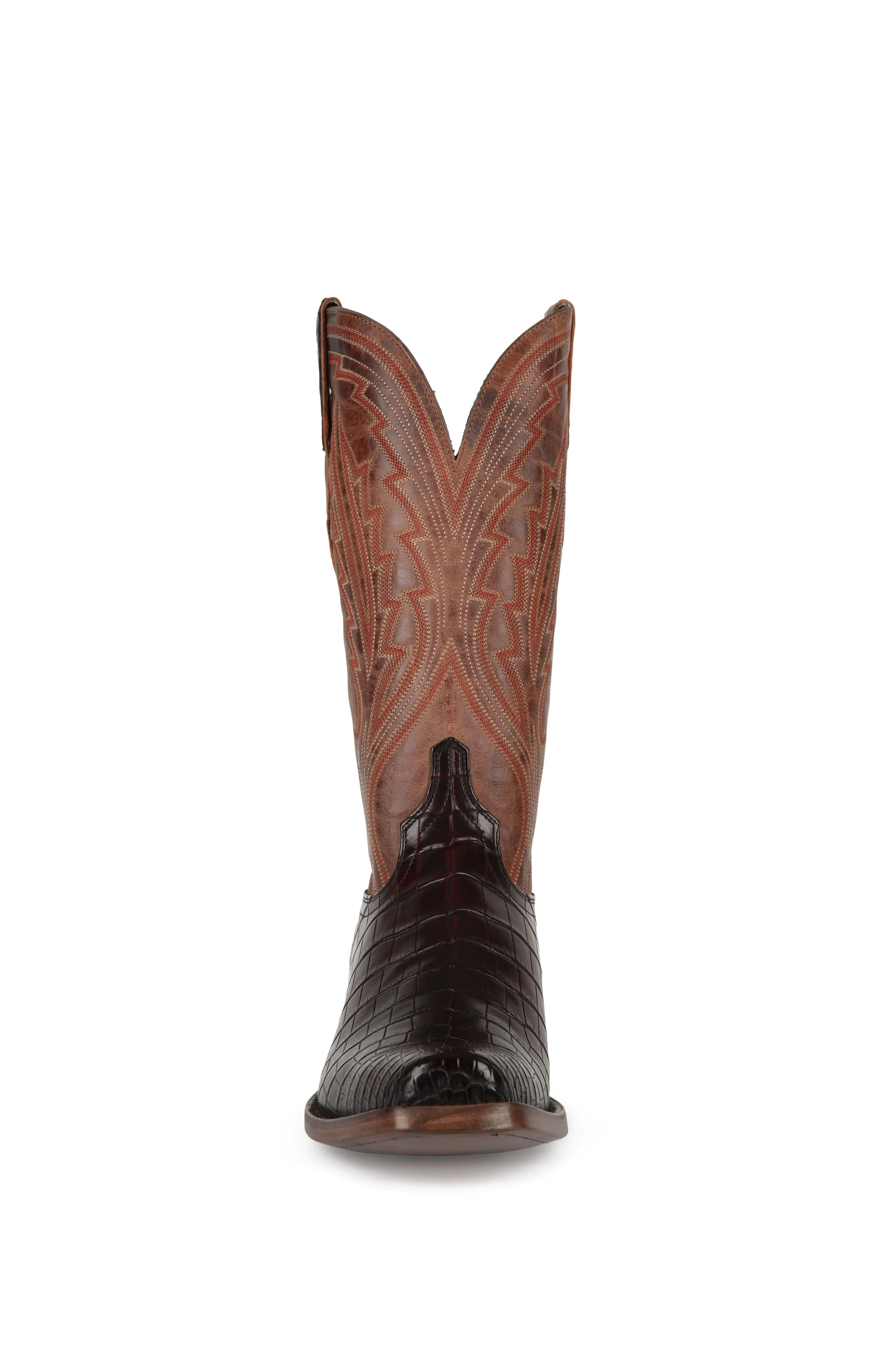 Allens Brand - Nile Belly - Cutter Toe - Black Cherry