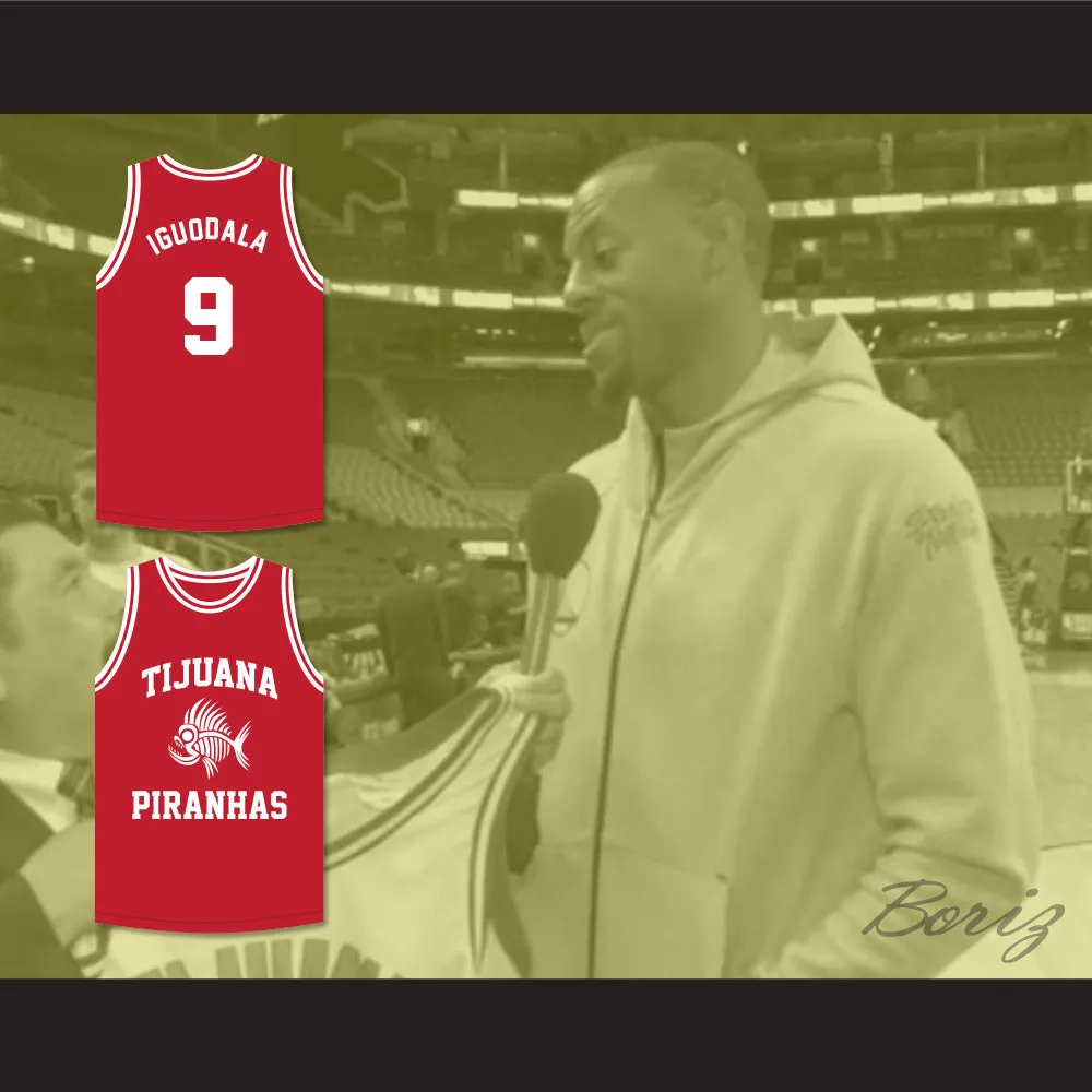 Andre Iguodala 9 Tijuana Piranhas Red Basketball Jersey Mexican Expansion Team