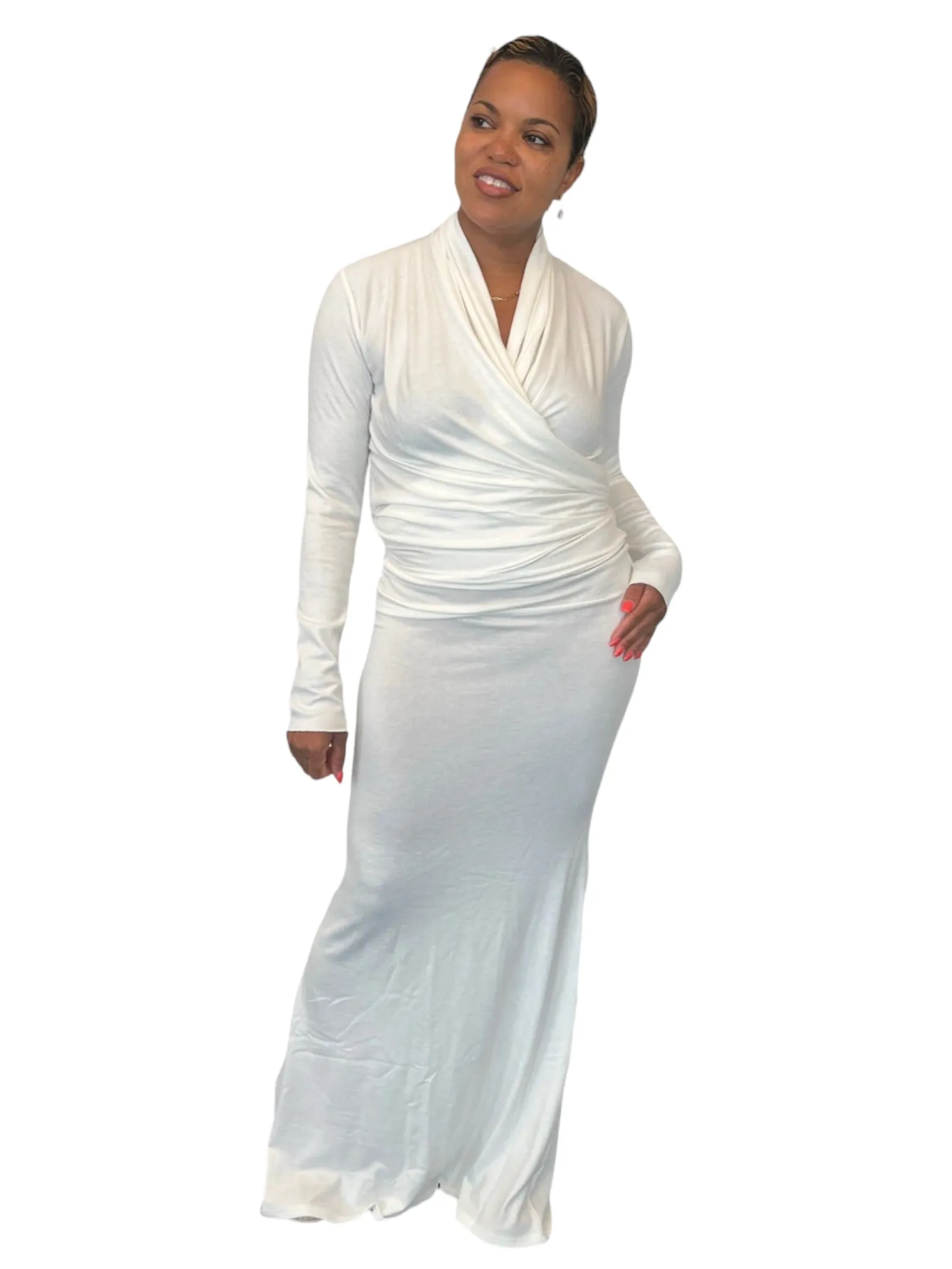 April - White Wrap Top - TN-154