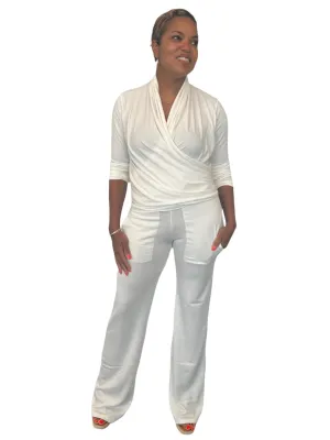 April - White Wrap Top - TN-154