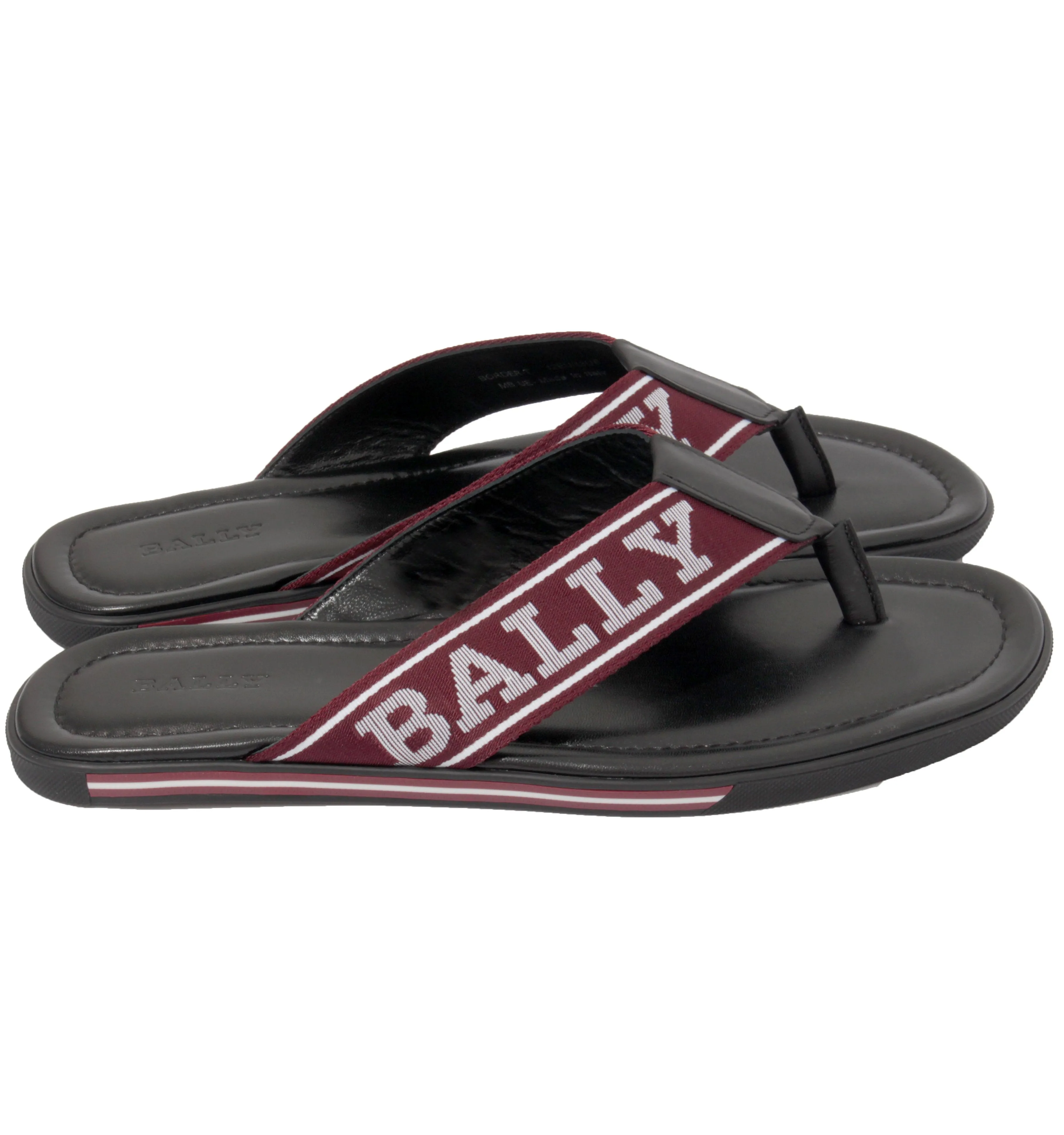 Bally Border Sandals - Red/White