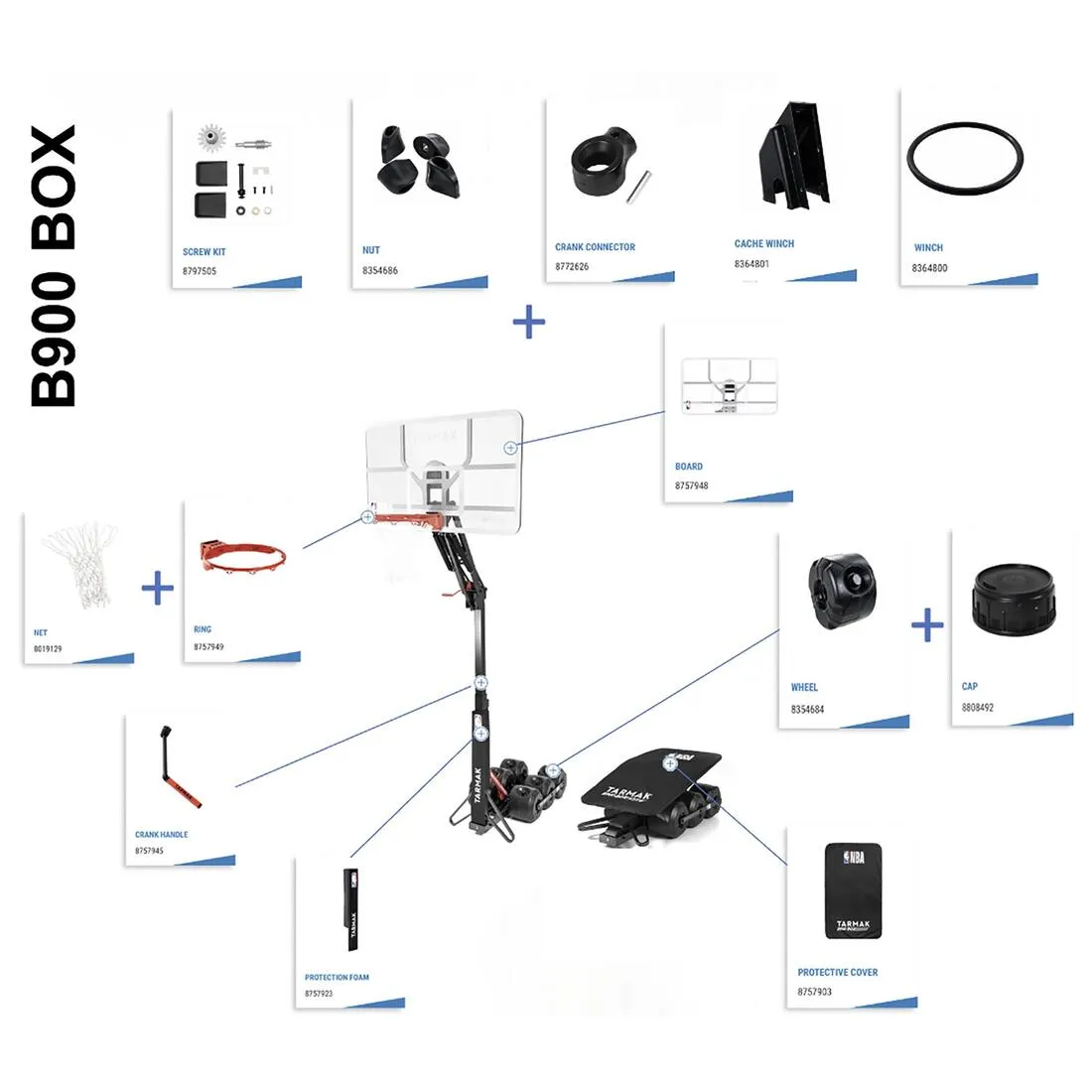 Basketball Basket Winch Cover B900 Box