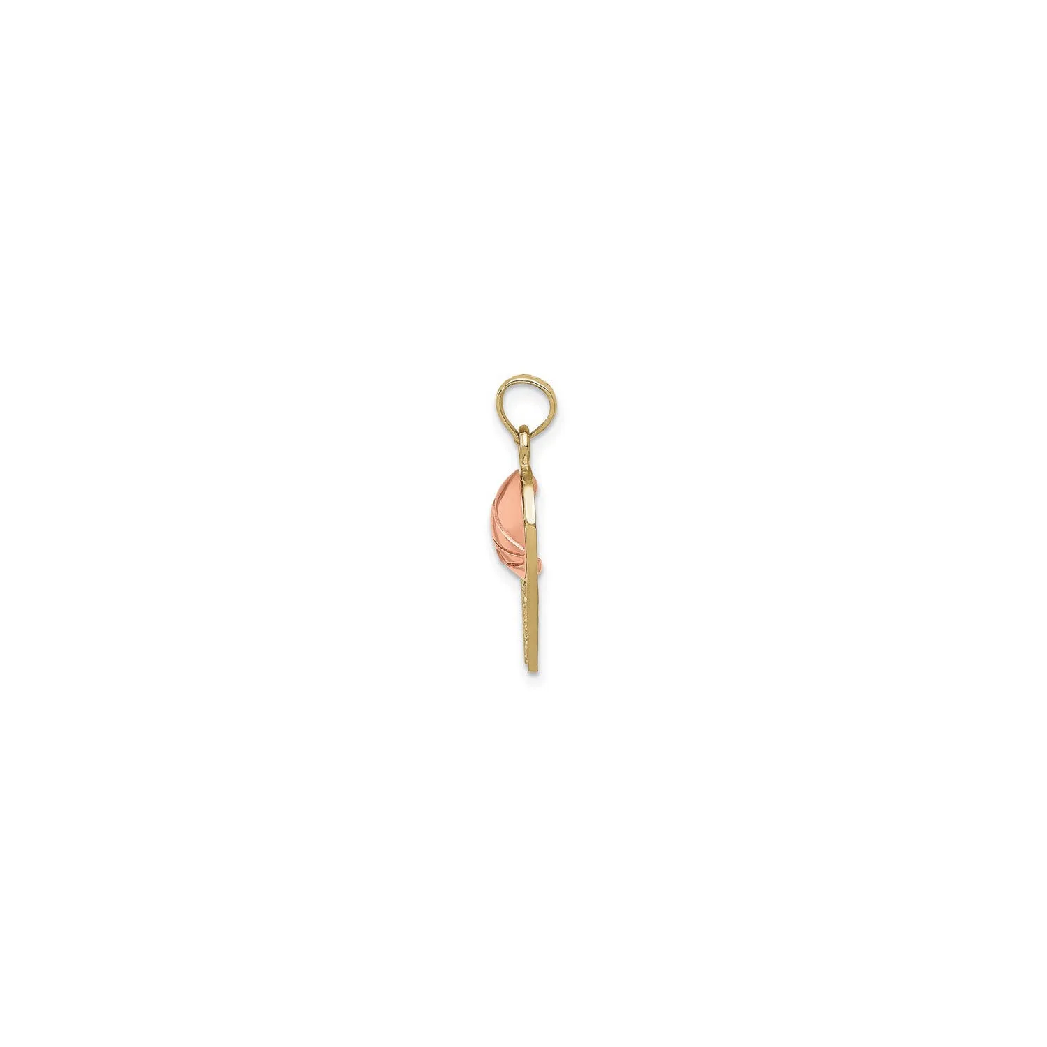 Basketball Hoop and Ball Pendant (14K)