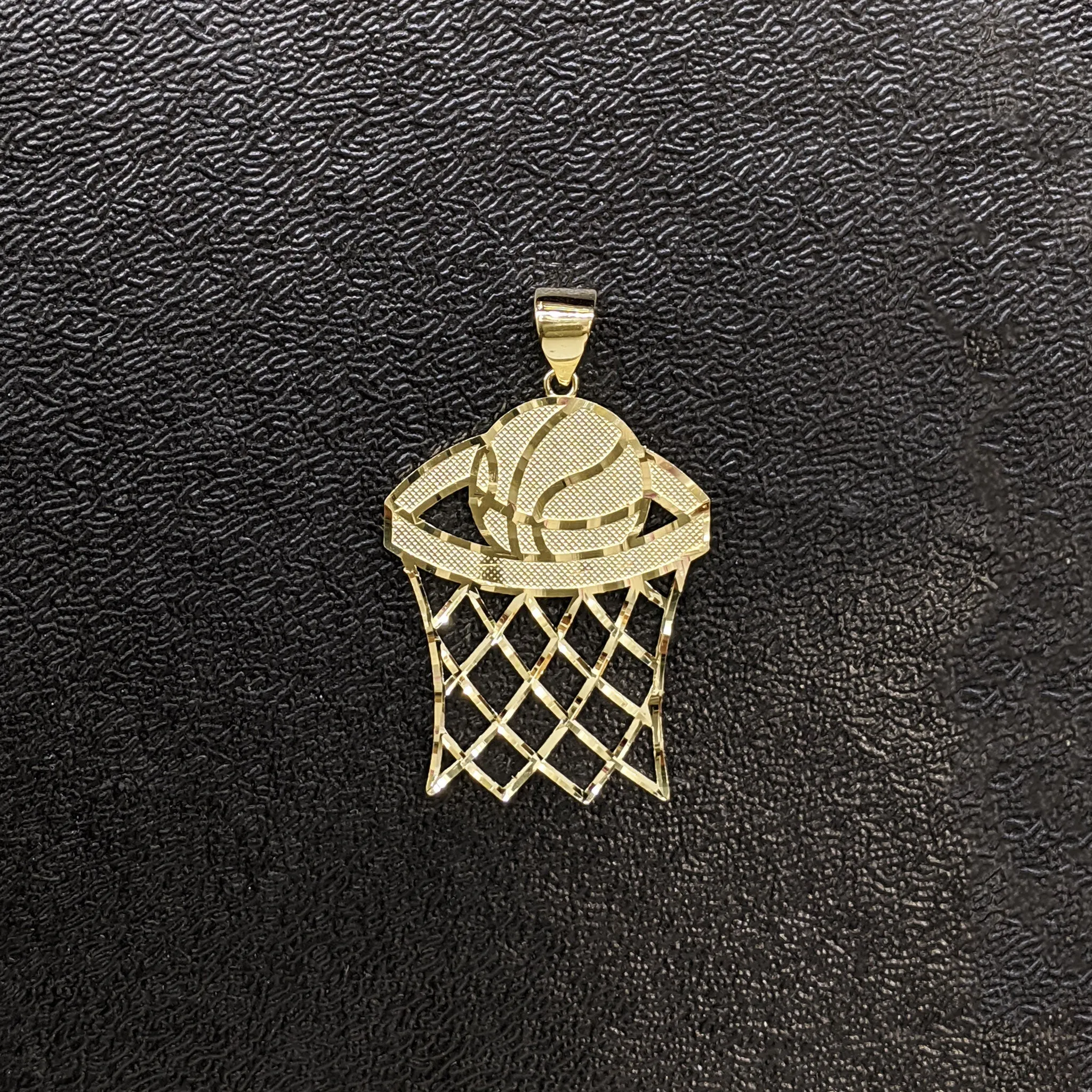 Basketball Hoop Pendant (14K)