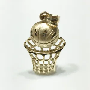 Basketball Pendant 14K