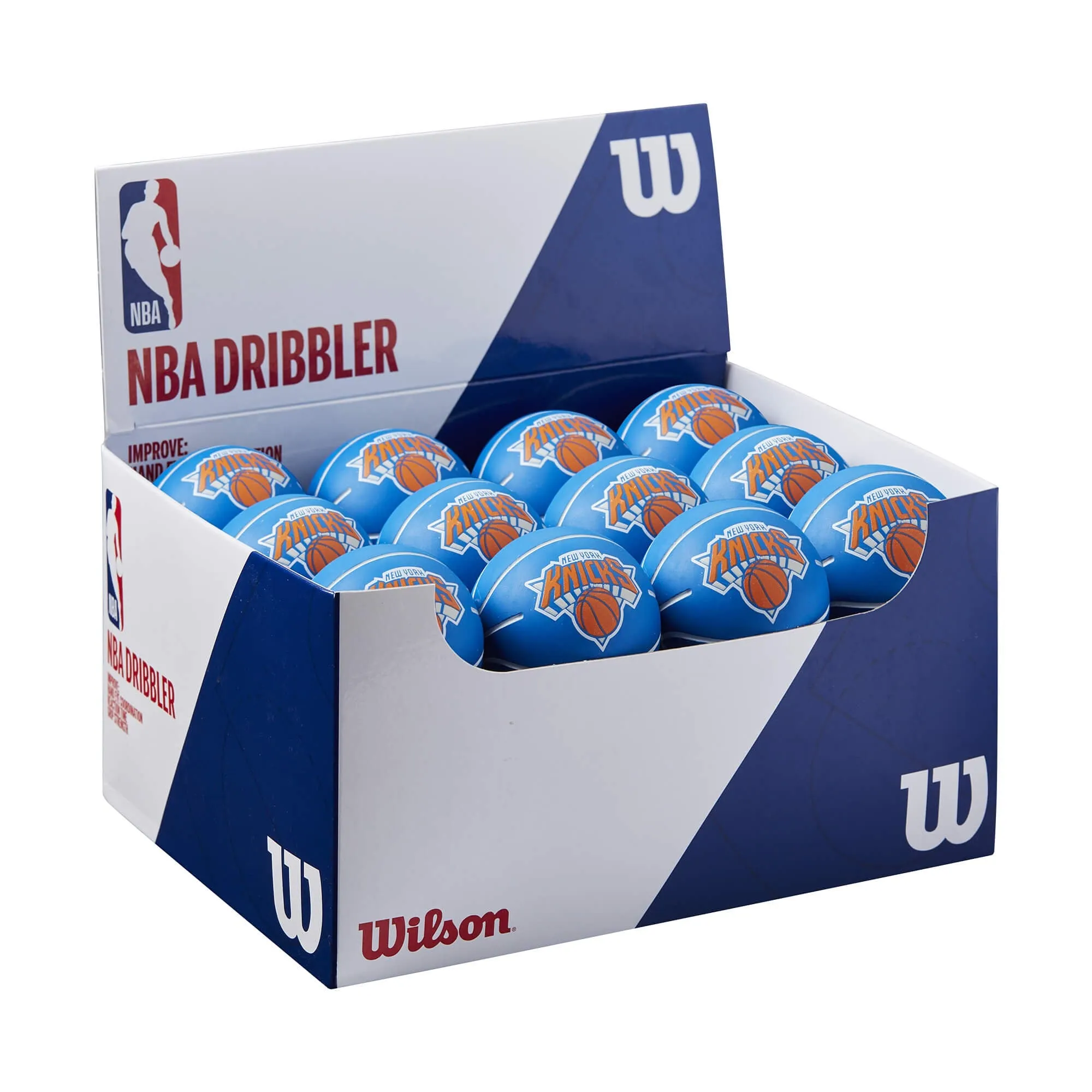 Basketbalová lopta Wilson NBA Dribbler Basketball New York Knicks (super mini) modrá