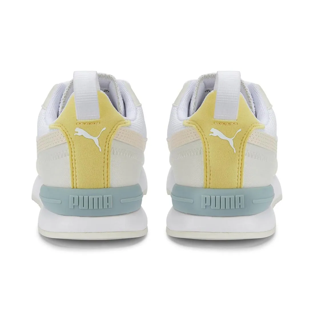 Baskets de marche femme, R78 Blanche rose jaune
