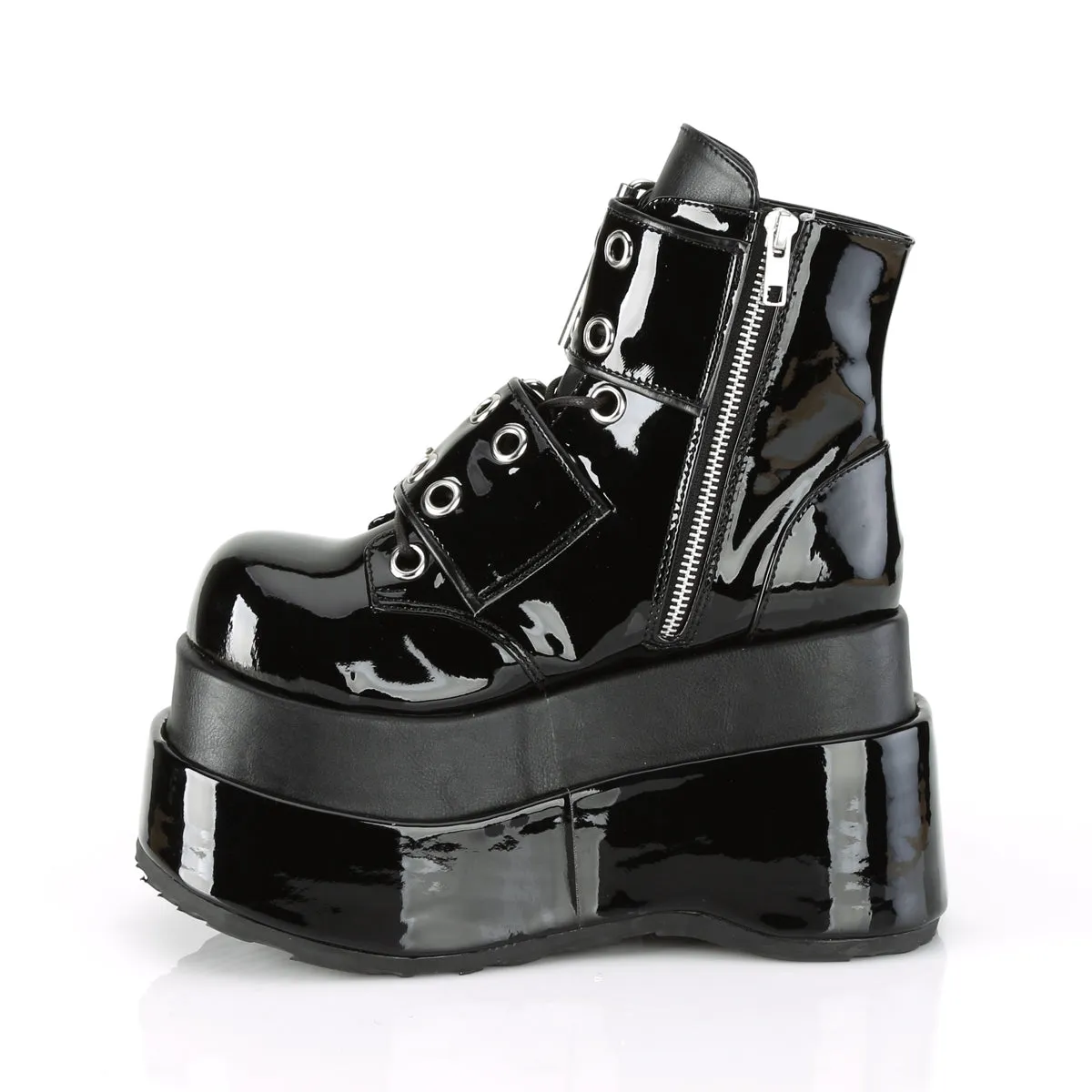 BEAR-104  Black Patent-Vegan Leather