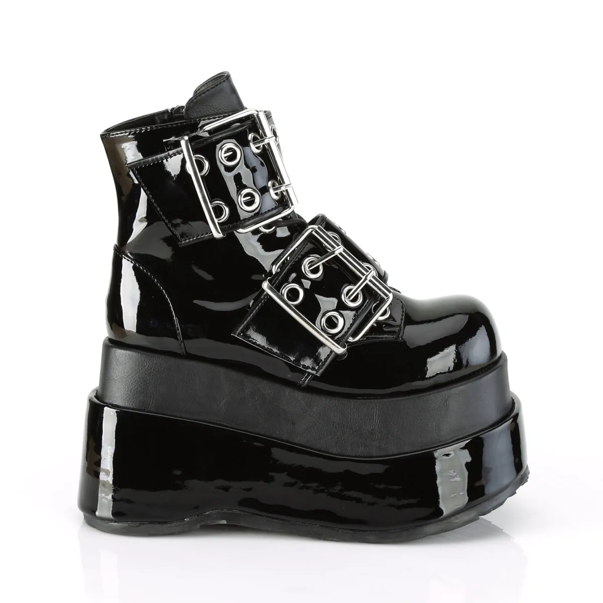 BEAR-104  Black Patent-Vegan Leather