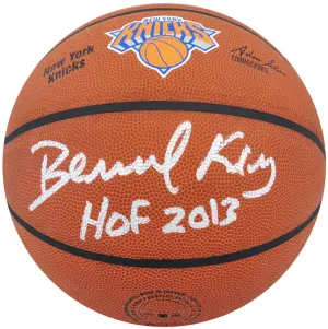 Bernard King Signed Wilson New York Knicks Logo Basketball w/HOF 2013 - (SS COA)