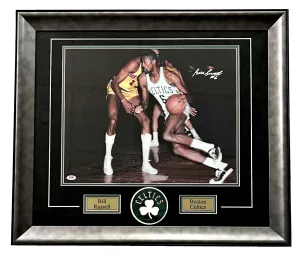 Bill Russell Boston Celtics Signed Chamberlain 16x20 Matted & Framed Photo JSA