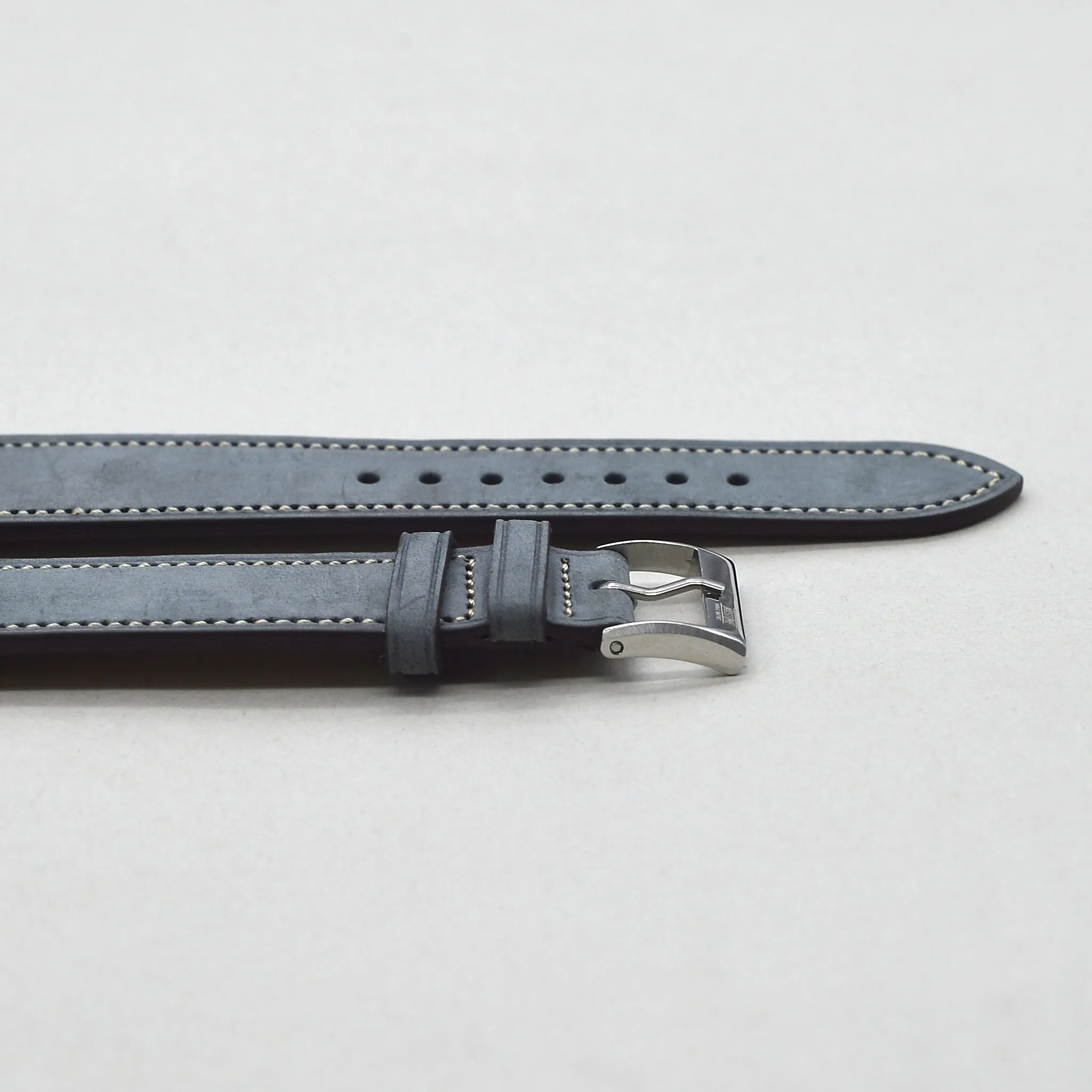 BLUE GRAY NUBUCK CALF STANDARD STRAP
